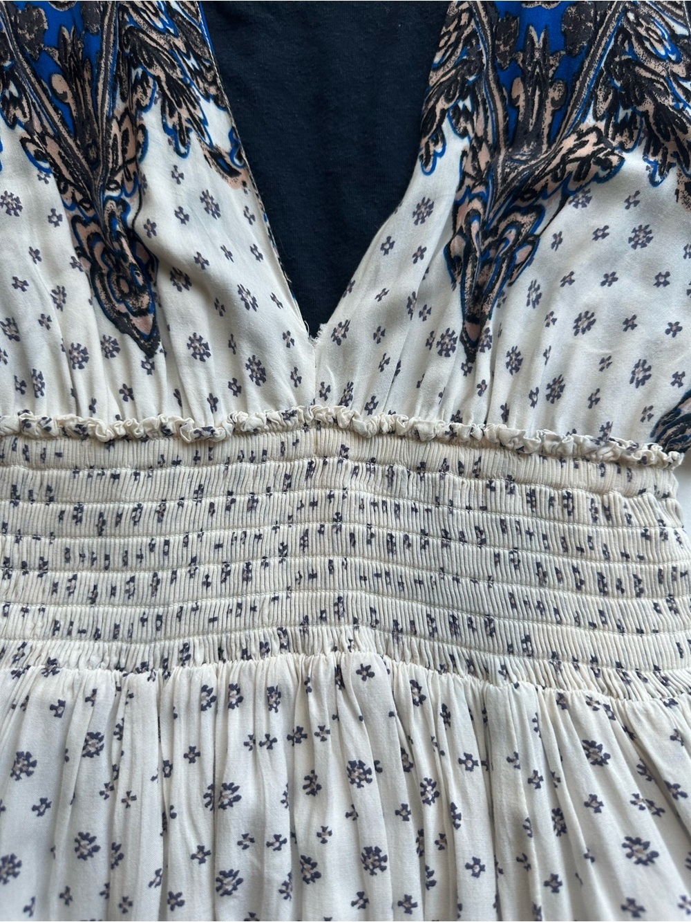 Free People Boho Plunge Smocked Sundress with Deep Pockets M - Picture 11 of 14